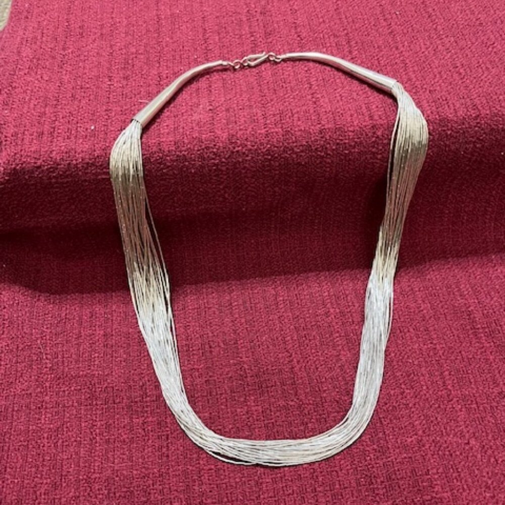 Vintage Liquid Silver Necklace